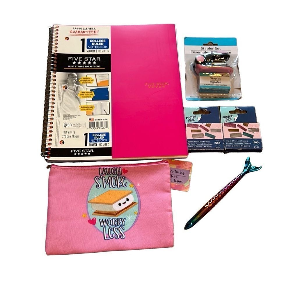 FIRM NEW Back to School Pink Bundle of (6) items